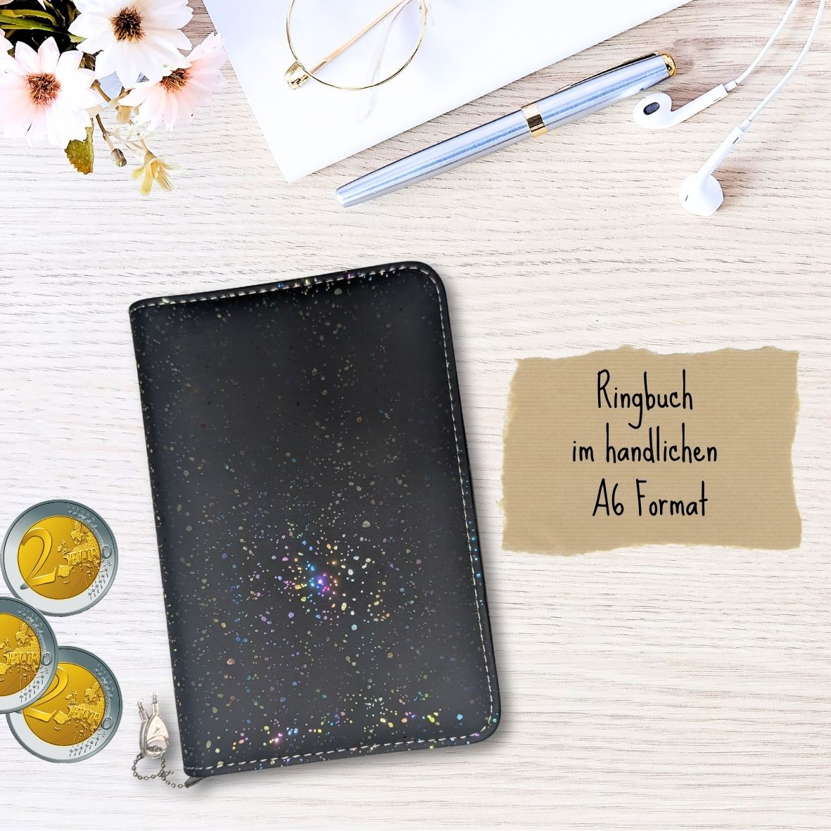 Binder und Geldbeutel