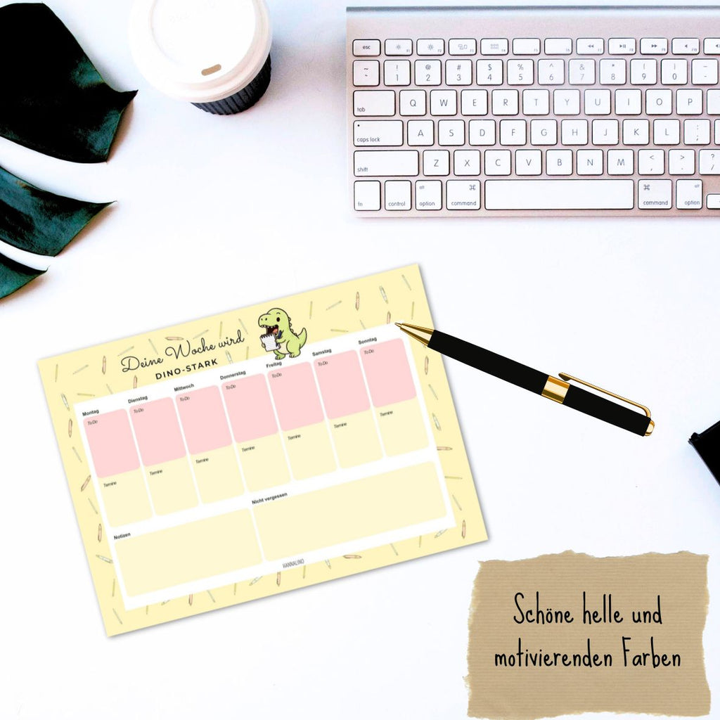 Wochenplaner | 25 Blatt 🦖