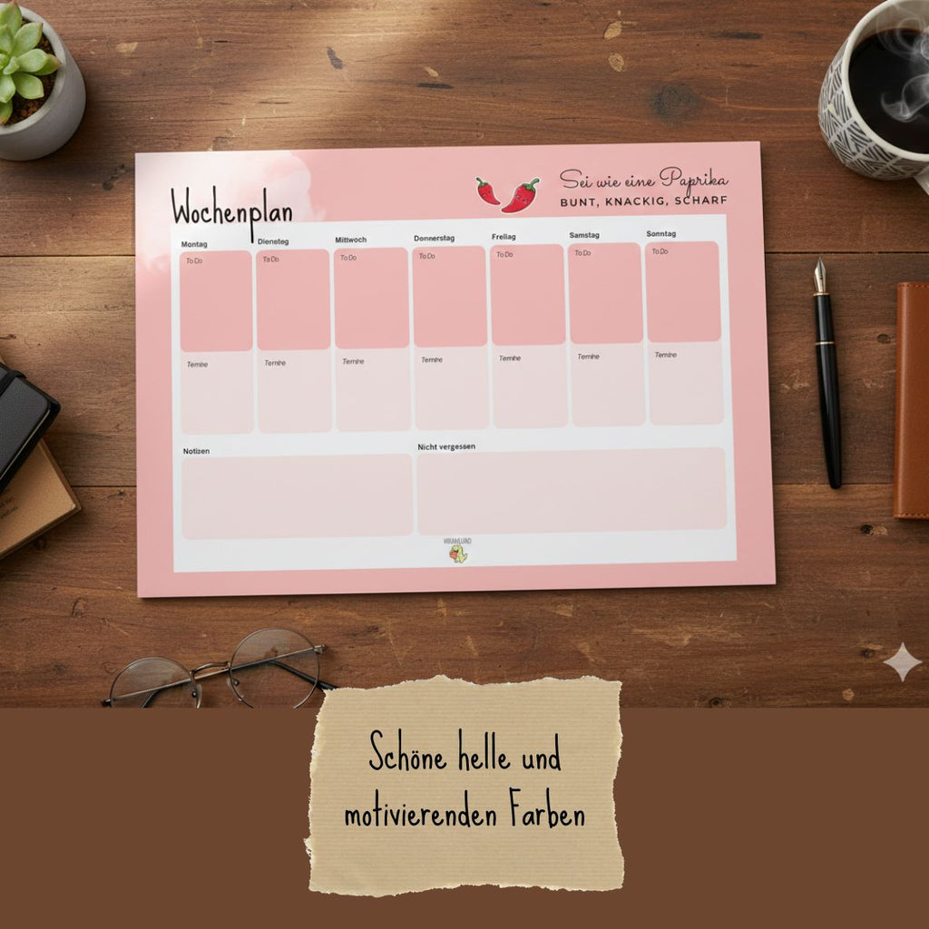 Wochenplaner | Paprika | 25 Blatt 🌶️