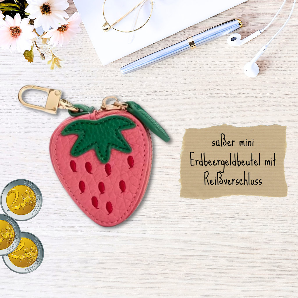 Mini Geldbeutel „Erdbeere“ – klein, süß & super praktisch!🍓