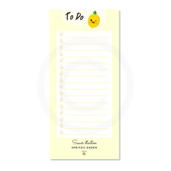 To-Do Block „Zitrone“