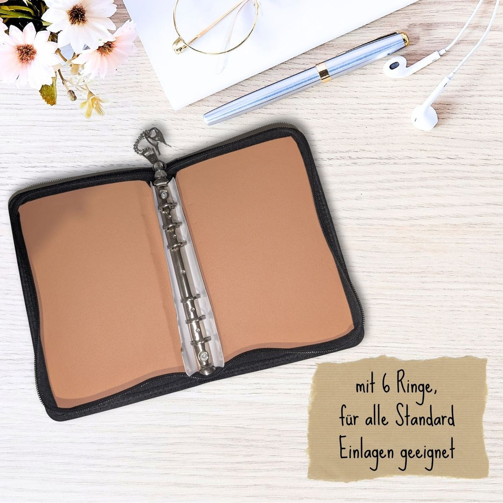 Binder A6 | grün glitzernd ✨