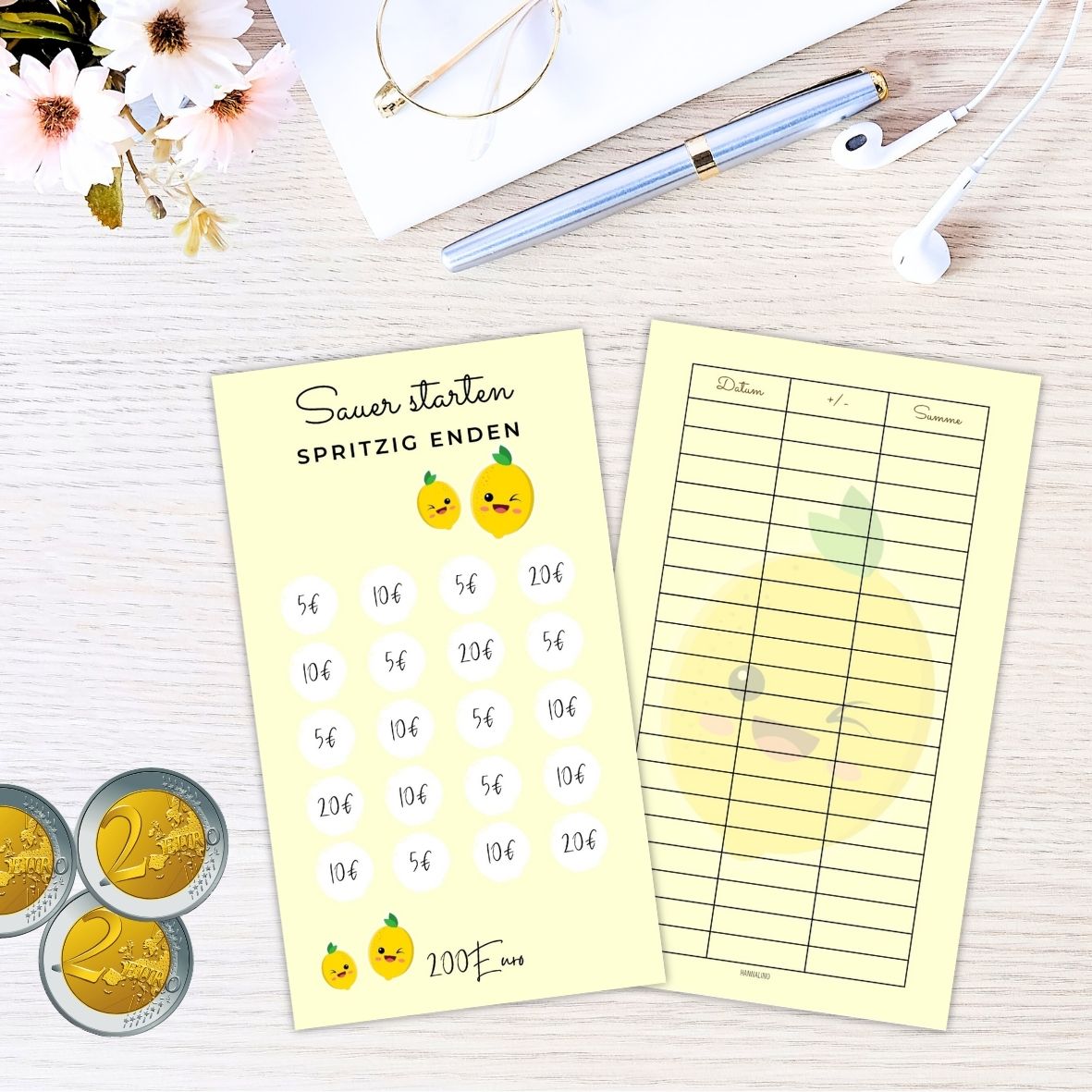 Sparchallenge Zitrone | Mach Sparen zum bunten Genuss! 🍋💰