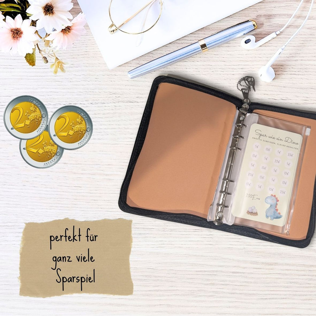 Binder A6 | grün glitzernd ✨