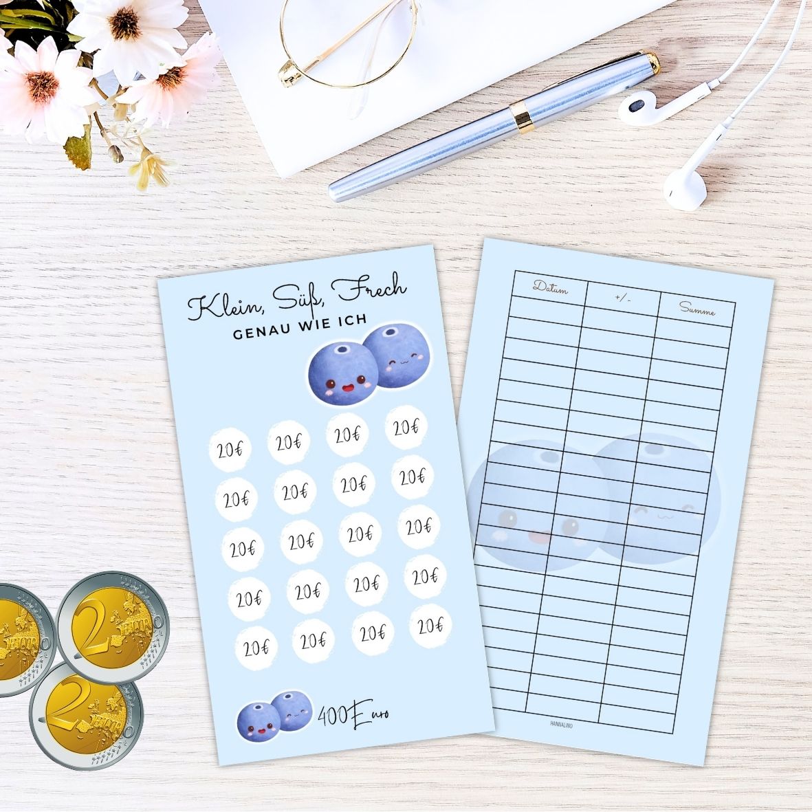 Sparchallenge Heidelbeere | Mach Sparen zum bunten Genuss! 🫐💰