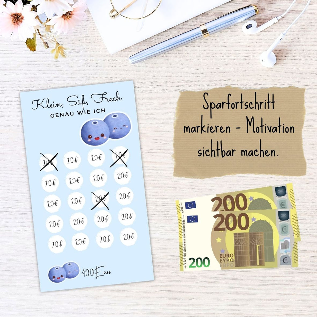 Sparchallenge Heidelbeere | Mach Sparen zum bunten Genuss! 🫐💰