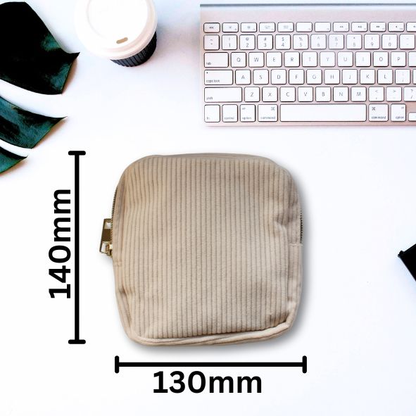 Cordtasche Beige – 140 x 130 mm