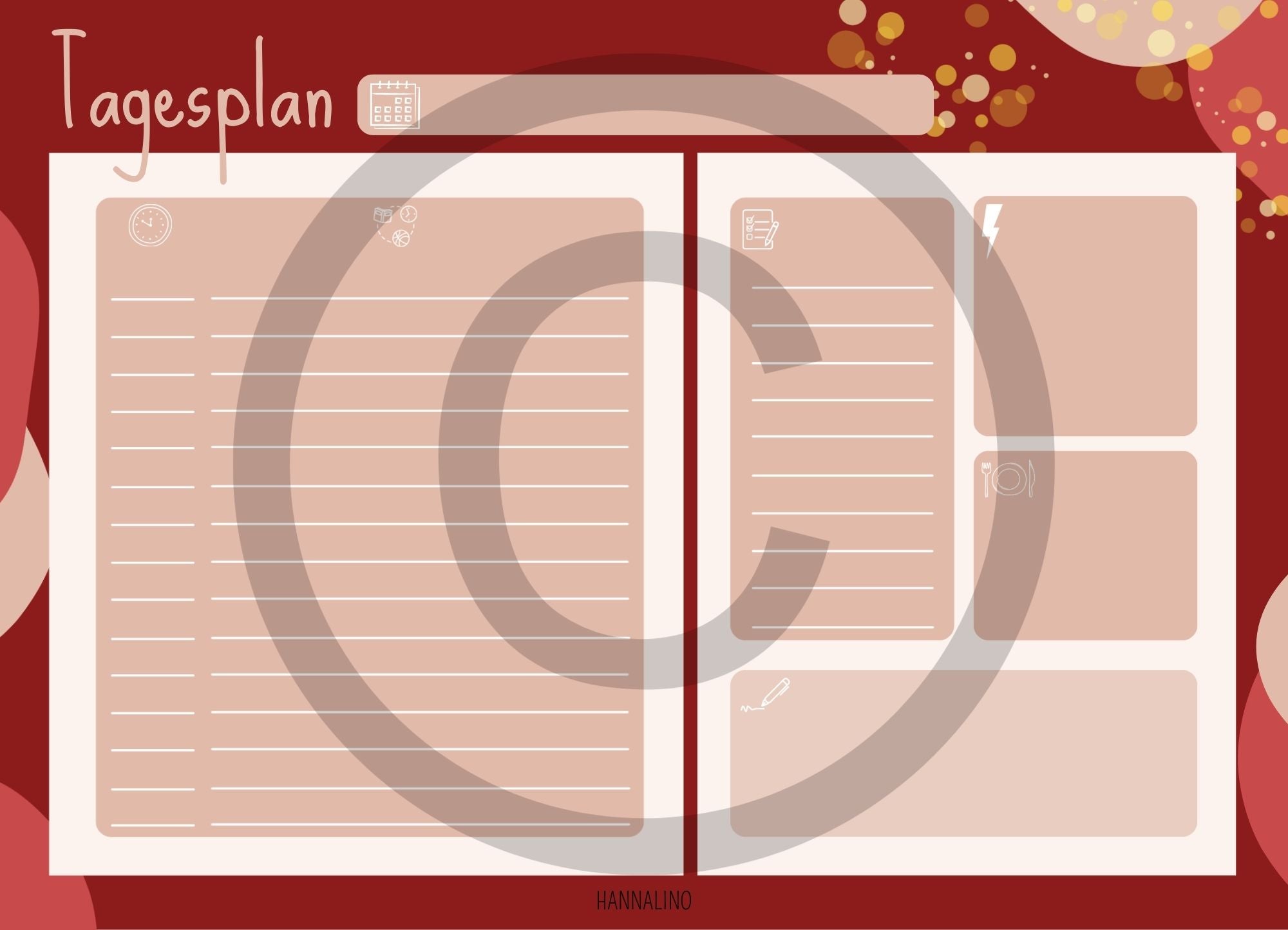 Tages- & Wochenplan PDF – Mit Fokus auf das Wesentliche