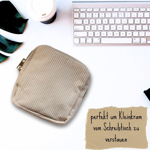 Cordtasche Beige – 140 x 130 mm