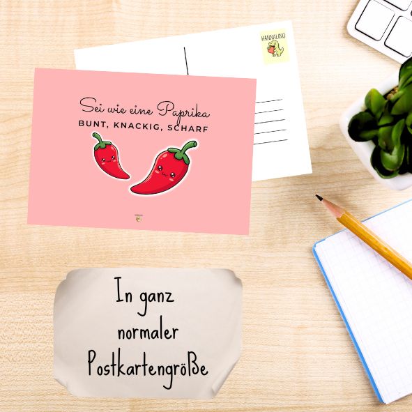 Postkarte Paprika | Sei wie eine Paprika!