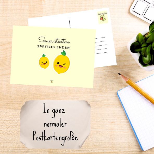 Postkarte Zitrone | Sauer starten, spritzig enden!