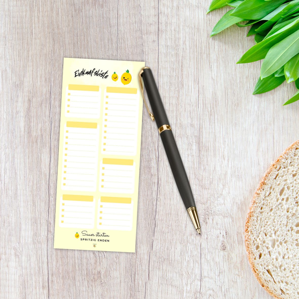 Einkaufsliste Zitrone