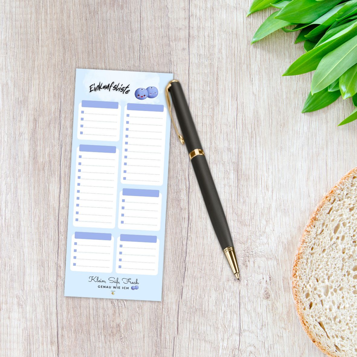 Einkaufsliste Heidelbeere