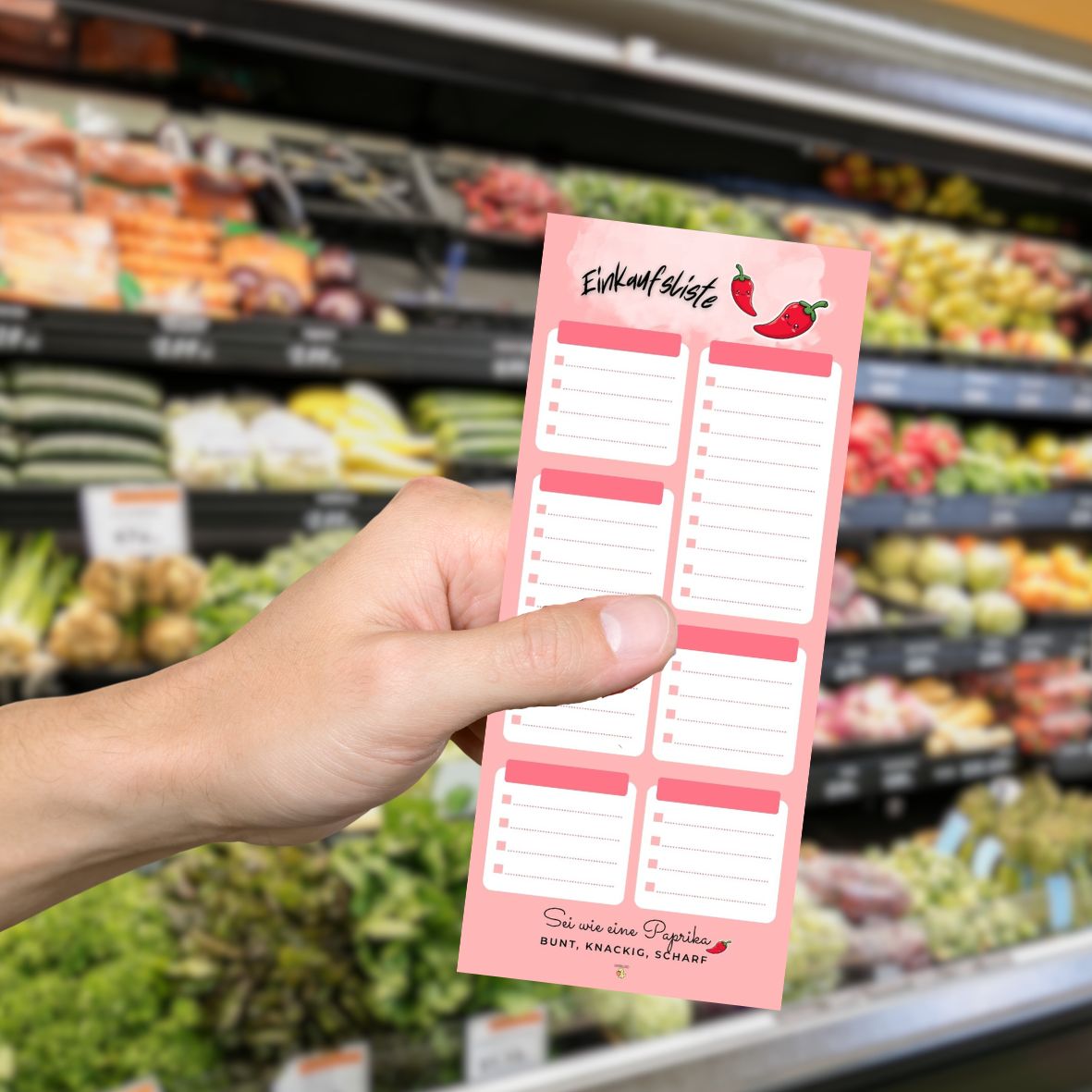 Einkaufsliste Paprika