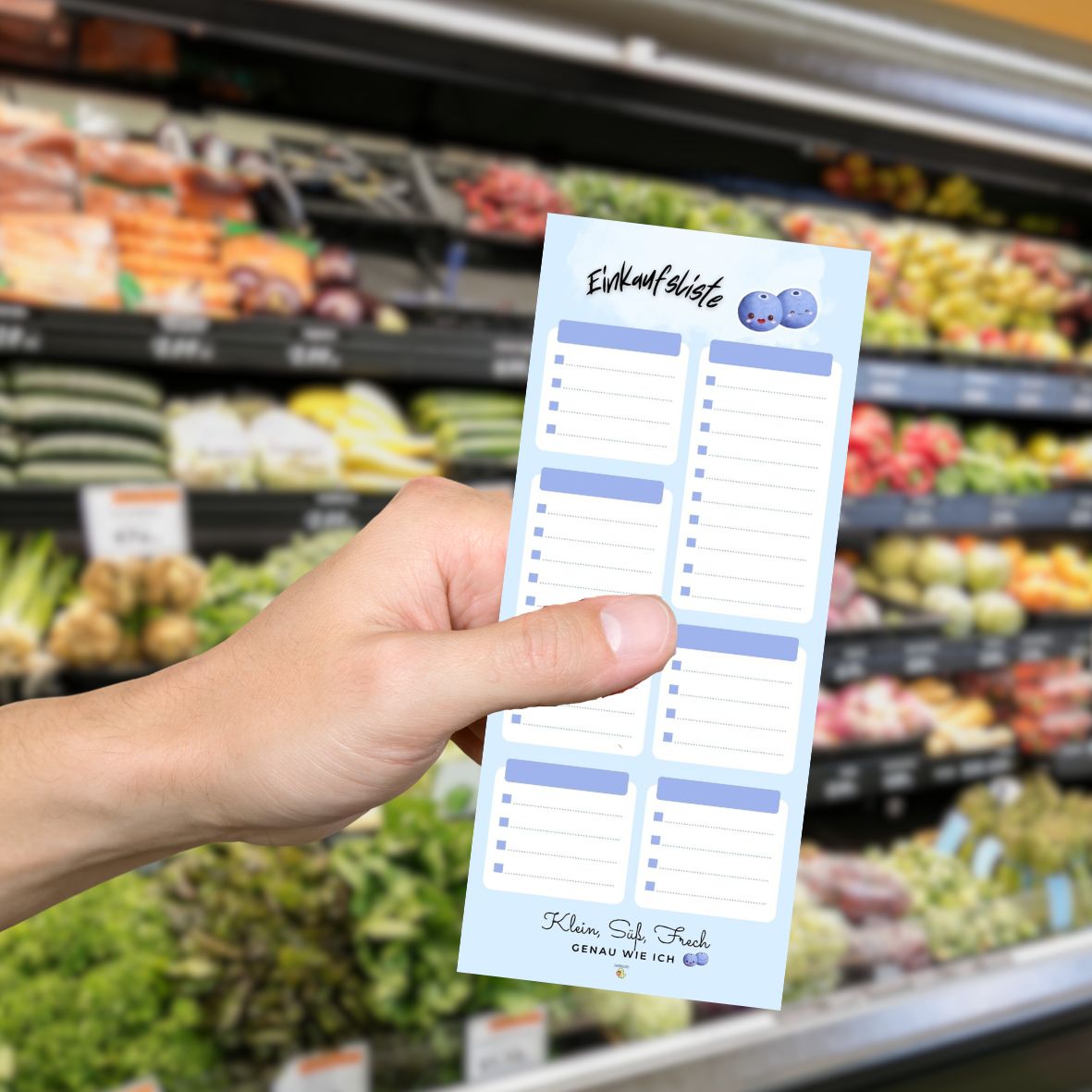 Einkaufsliste Heidelbeere