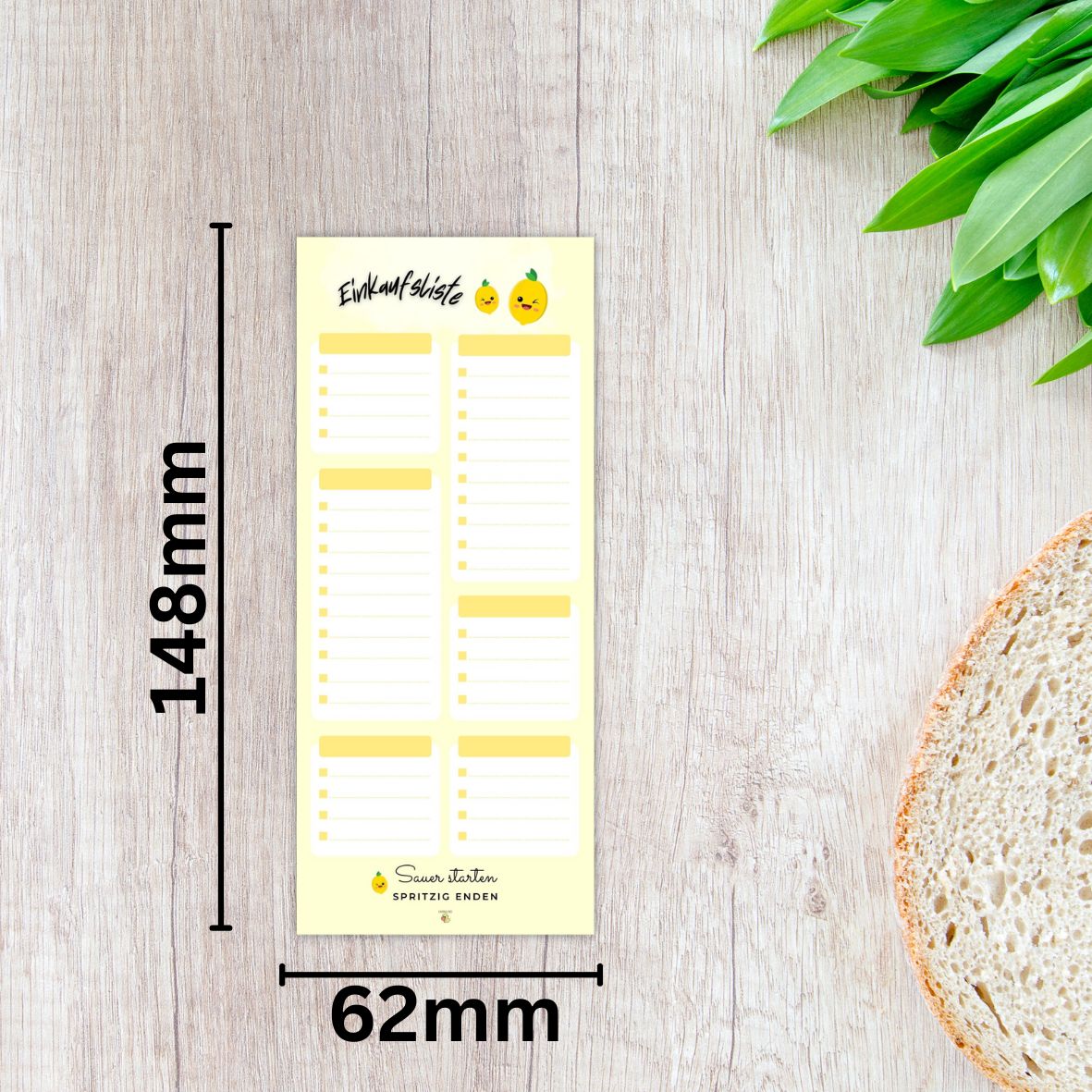 Einkaufsliste Zitrone
