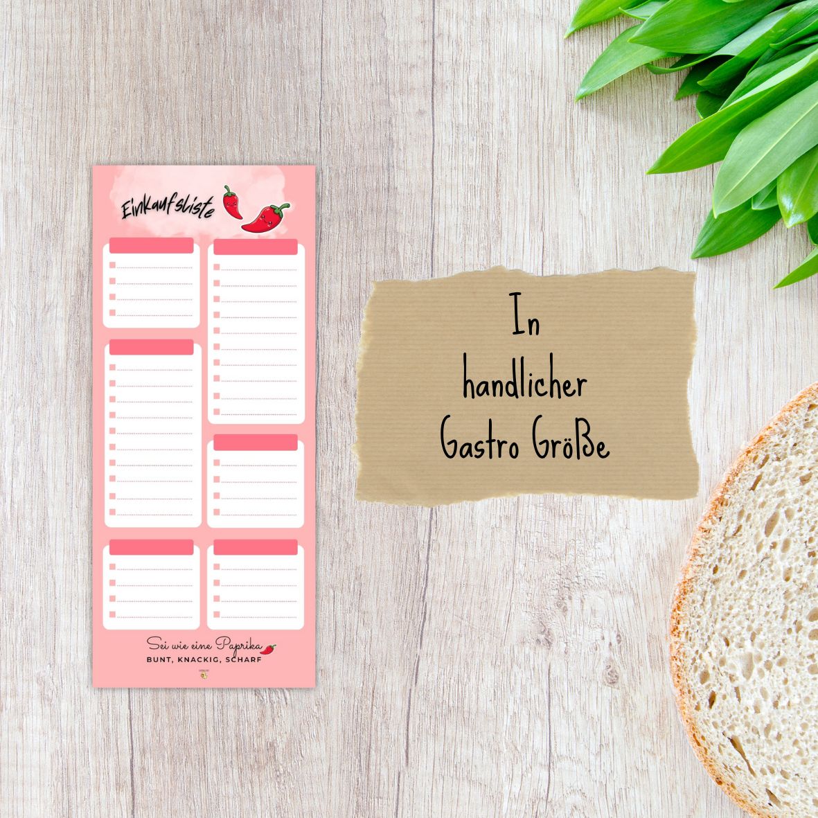 Einkaufsliste Paprika