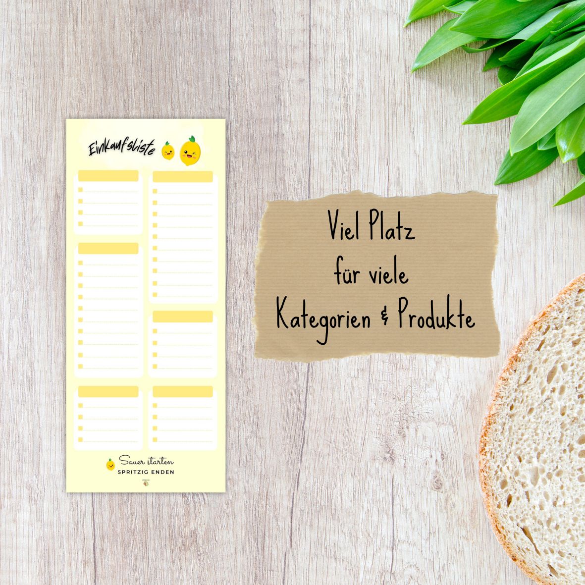 Einkaufsliste Zitrone