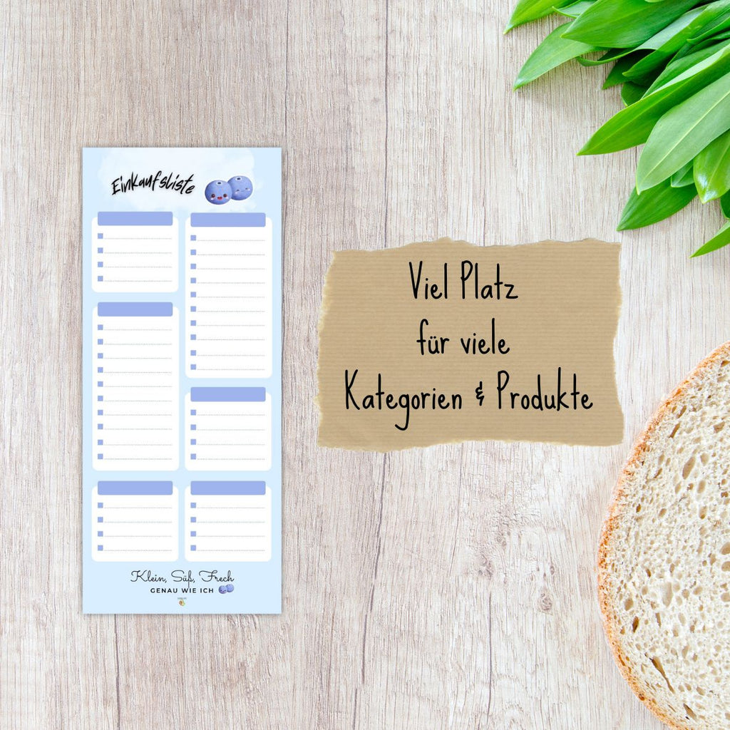 Einkaufsliste Heidelbeere