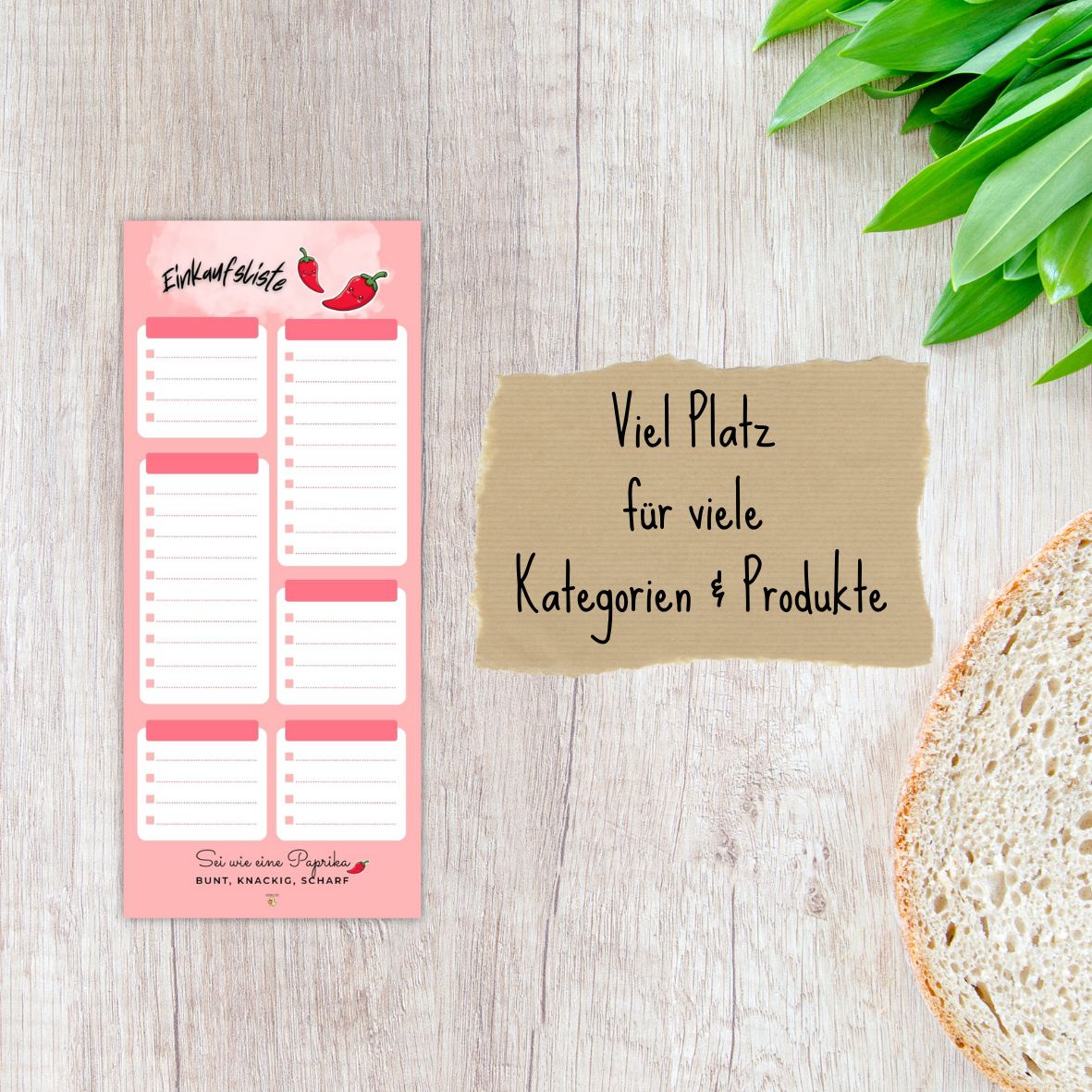 Einkaufsliste Paprika