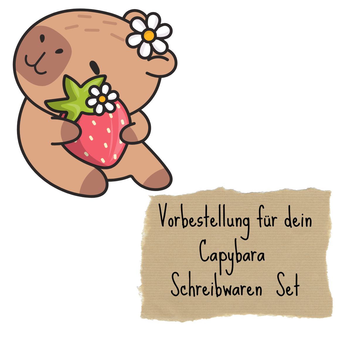 Capybara Schreibset – Vorbestellung ab 10. Januar versandbereit! 🌿