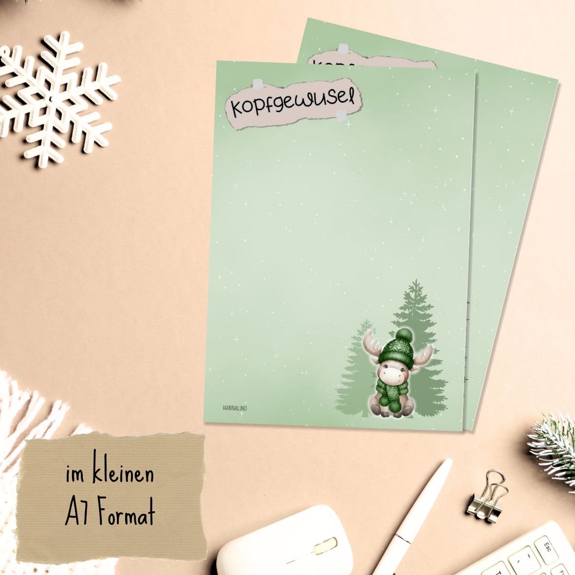 A7 Kopfgewusel-Notizblock | Winter Zauber ❄️