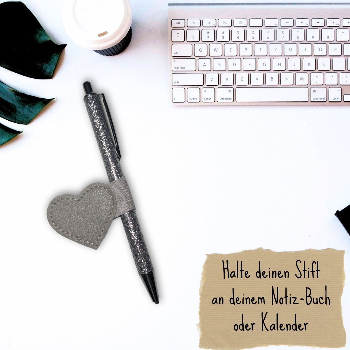selbstklebenden Stiftehalter | Herz Format rosa ♥️