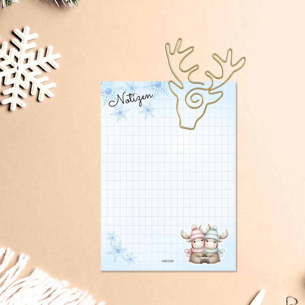 Goldene Hirsch-Büroklammer | Winter Zauber ❄️