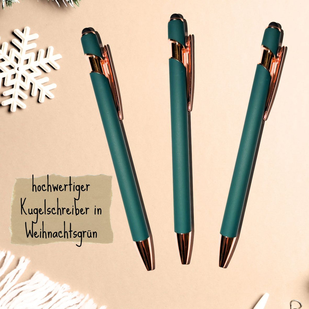Hochwertiger Kugelschreiber in Tannengrün | Winter Zauber ❄️