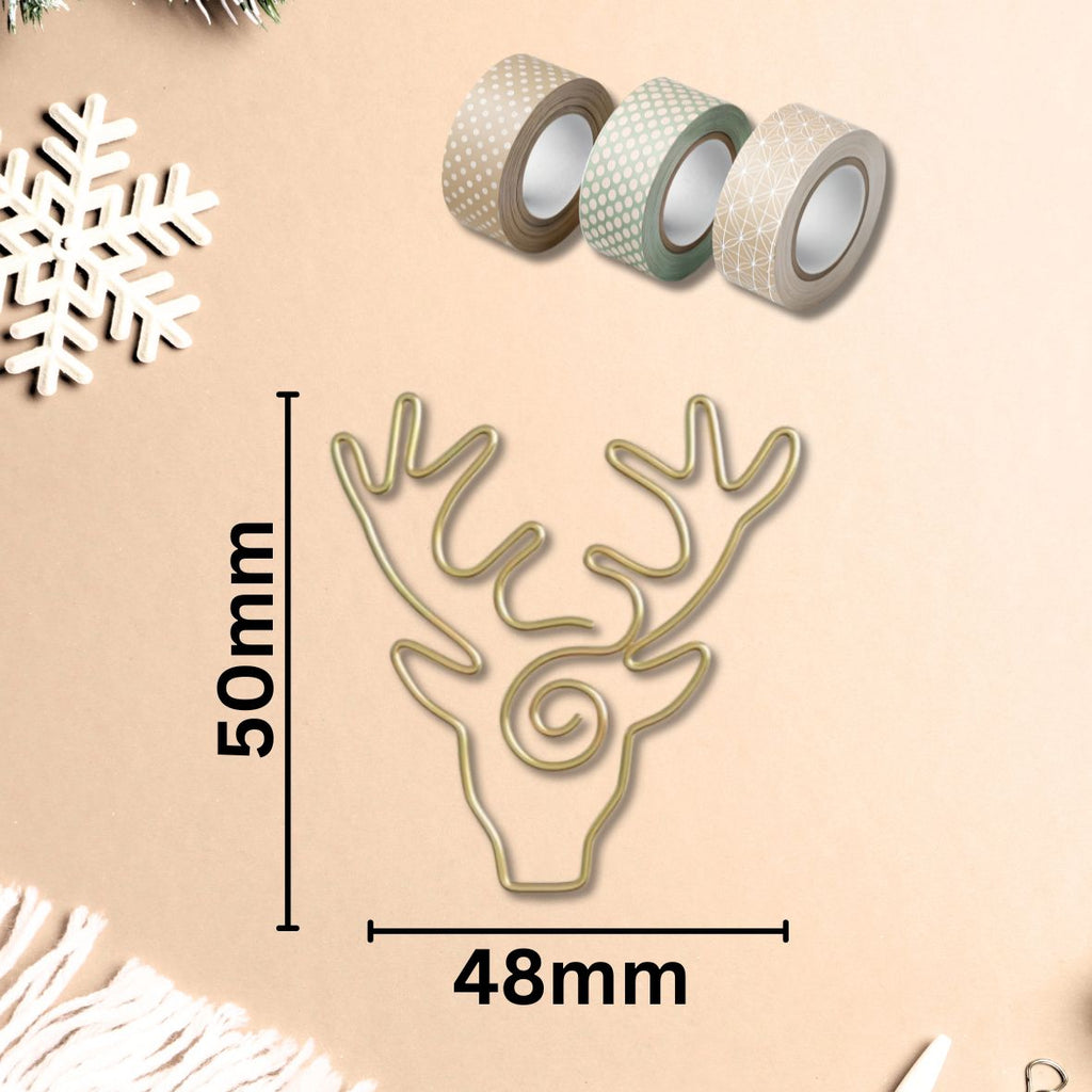 Goldene Hirsch-Büroklammer | Winter Zauber ❄️