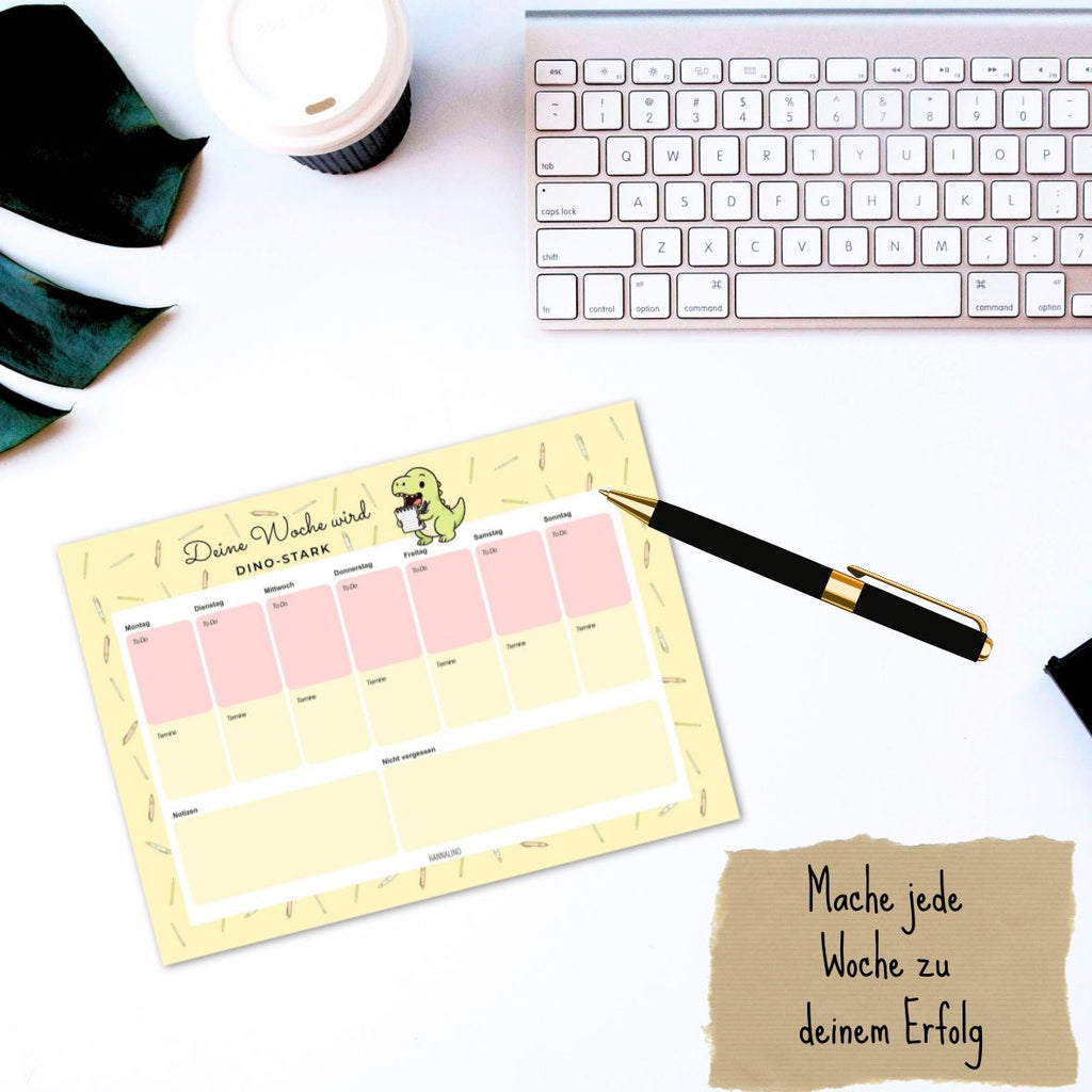 Wochenplaner | 25 Blatt 🦖